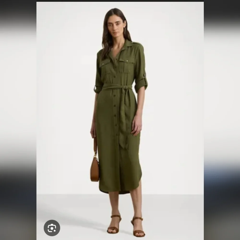 Ralph Lauren Olive Green Shirt Dress - Rsvp Roycenjen - Picture 9 of 10